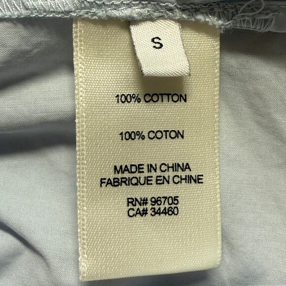 Rebecca Taylor Light Ruched Raglan Cotton Button Up Long Sleeve Blouse Size S - Picture 4 of 10